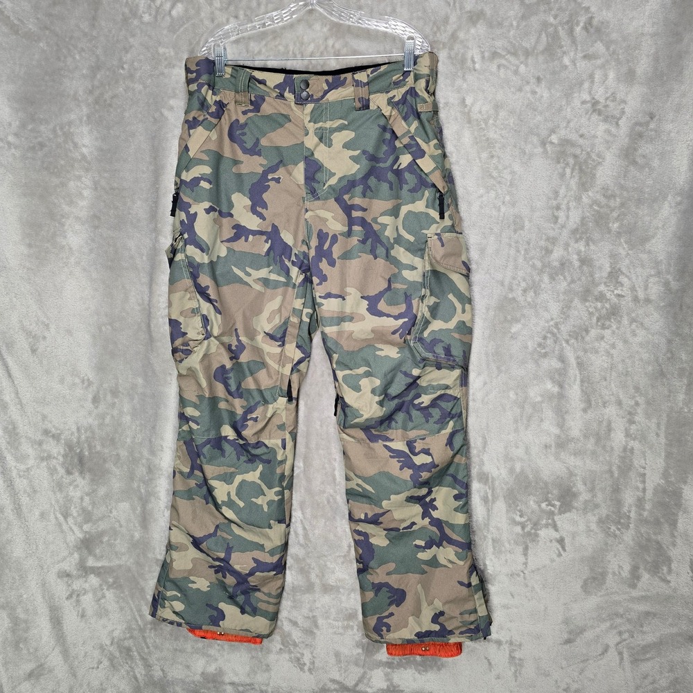 Empyre Mcmxcix Snow Pants Mens XL Green Camo Tech Waterproof Cargo Ski Pockets